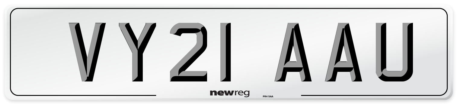 VY21 AAU Number Plate from New Reg
